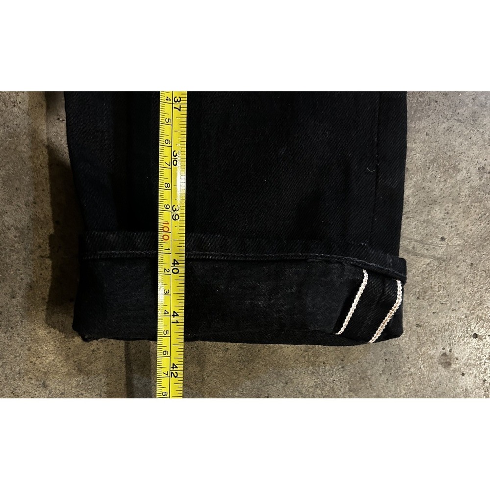 Tellason Ladbroke Grove Slim Tapered Black Selvedge Denim Made In USA 31 - Picture 11 of 14
